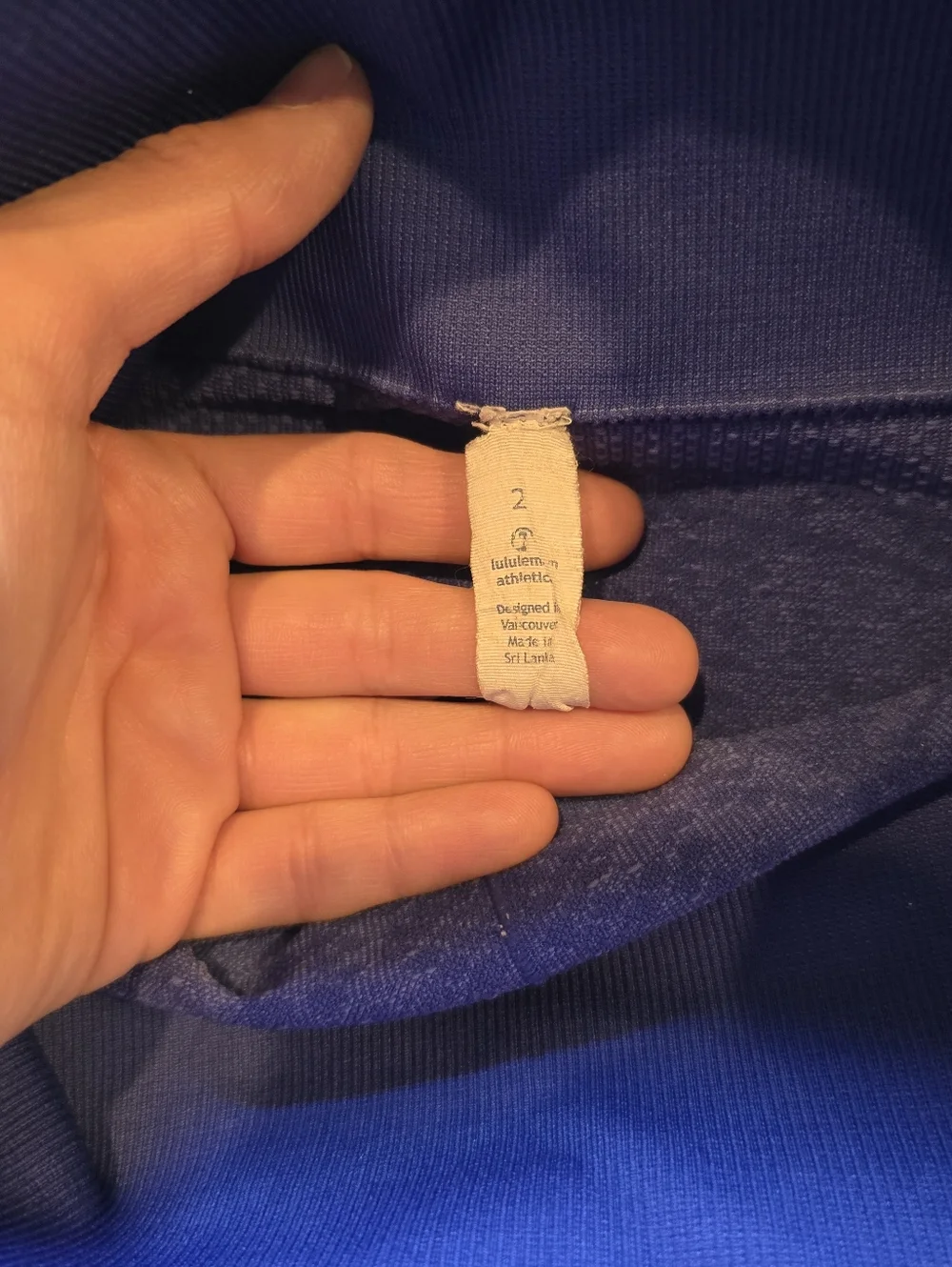 Lululemon Ebb To Street Pant Blue Seamless Leggings Size 2